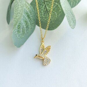 Kate Spade Grandma's Closet Hummingbird Gold Necklace